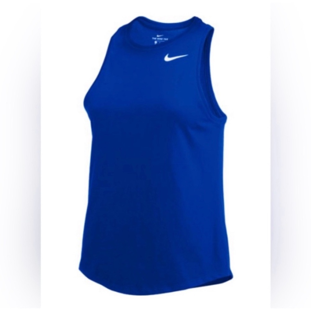 NWT Nike Royal Blue Dry High Neck Tank Top Size Large